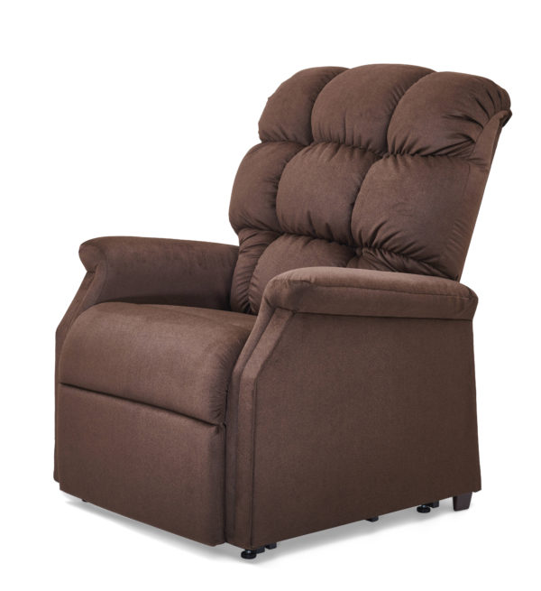 A brown Cambridge lift chair.